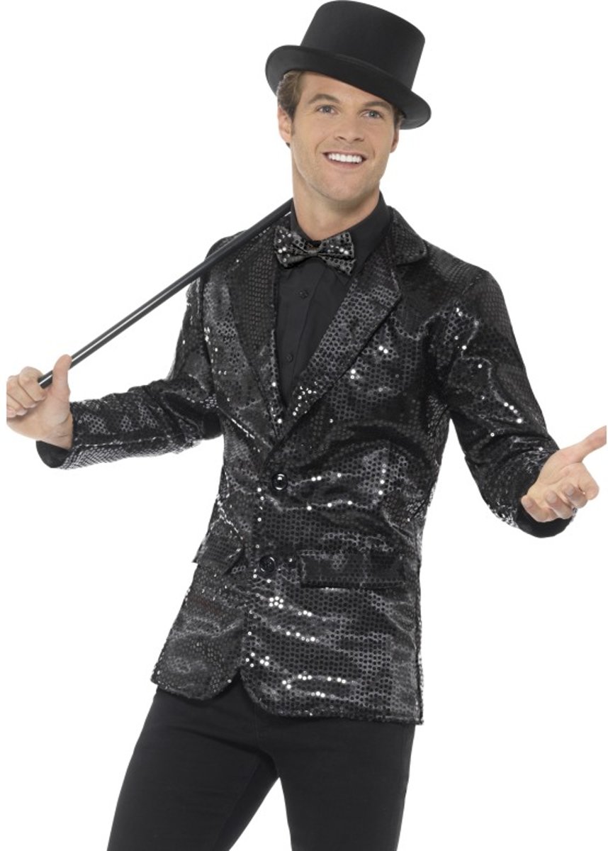 Glitter & Glamour Kostuum | Ron Tv Presentator Pailletten Vest Man | Large | Carnaval kostuum | Verkleedkleding